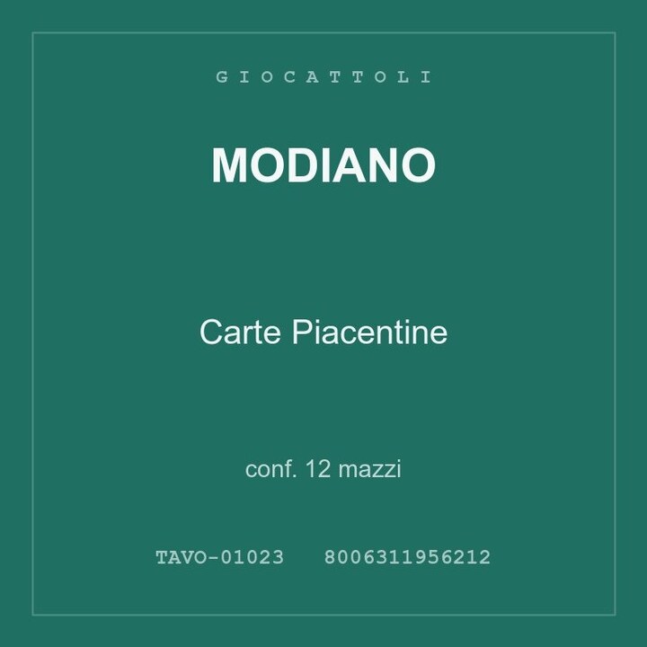 Modiano Carte Piacentine — conf. 12 mazzi