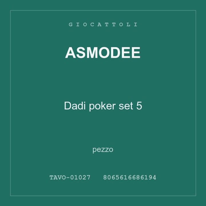 Asmodee Dadi poker set 5 — pezzo