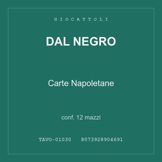 Dal Negro Carte Napoletane — conf. 12 mazzi