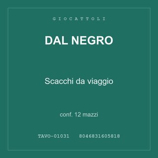 Dal Negro Scacchi da viaggio — conf. 25 mazzi