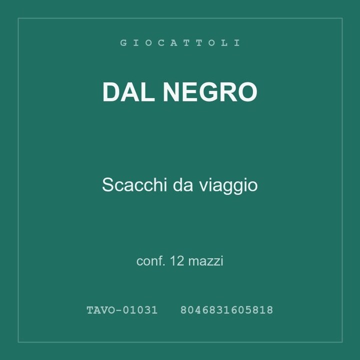 Dal Negro Scacchi da viaggio — conf. 25 mazzi
