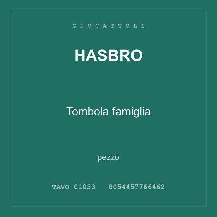 Hasbro Tombola famiglia — pezzo