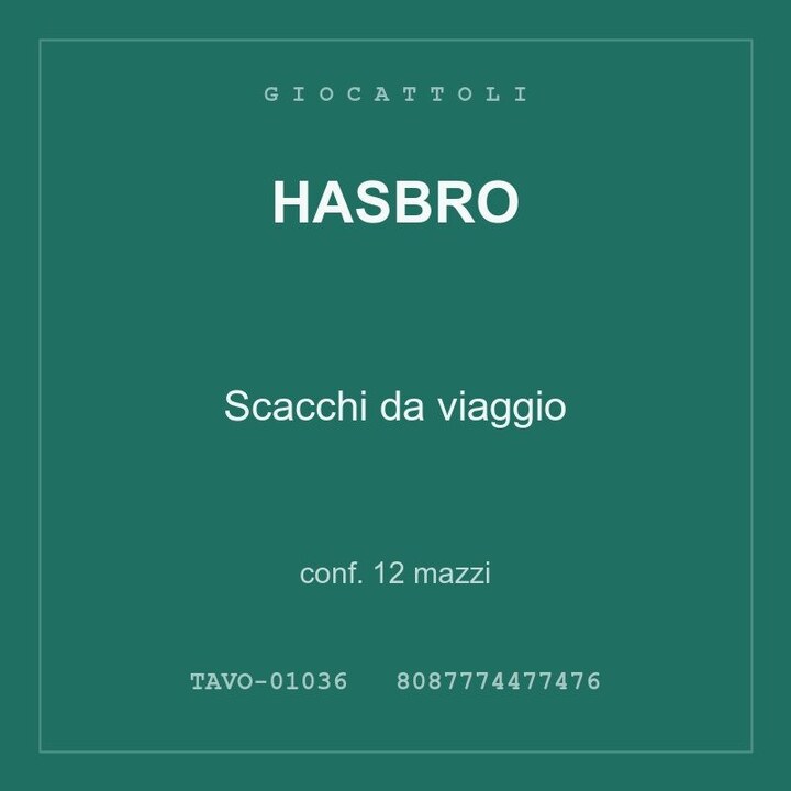 Hasbro Scacchi da viaggio — conf. 12 mazzi