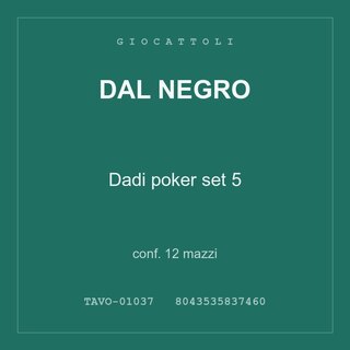 Dal Negro Dadi poker set 5 — conf. 12 mazzi
