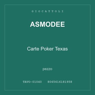 Asmodee Carte Poker Texas — pezzo