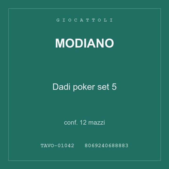 Modiano Dadi poker set 5 — conf. 12 mazzi