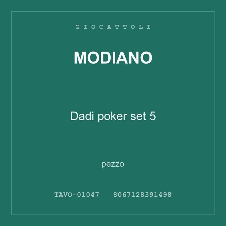 Modiano Dadi poker set 5 — pezzo