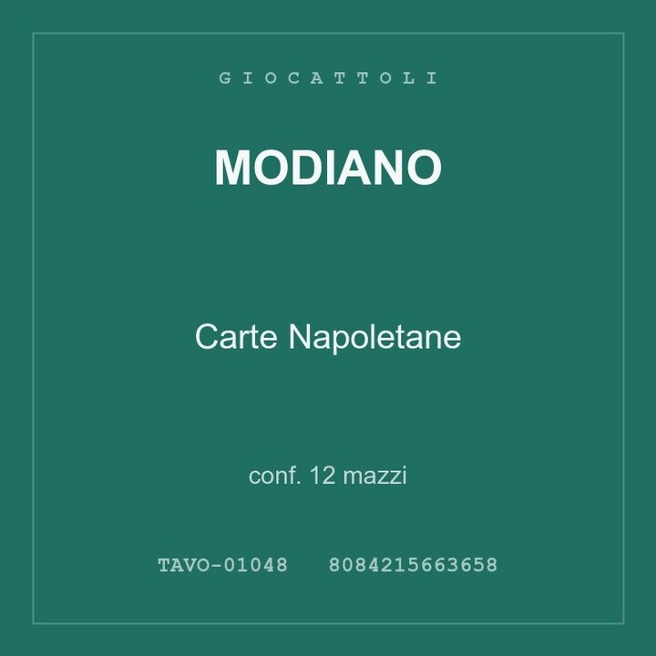 Modiano Carte Napoletane — conf. 12 mazzi