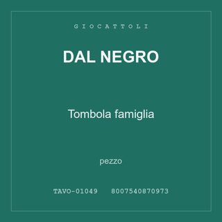 Dal Negro Tombola famiglia — conf. 2 pz