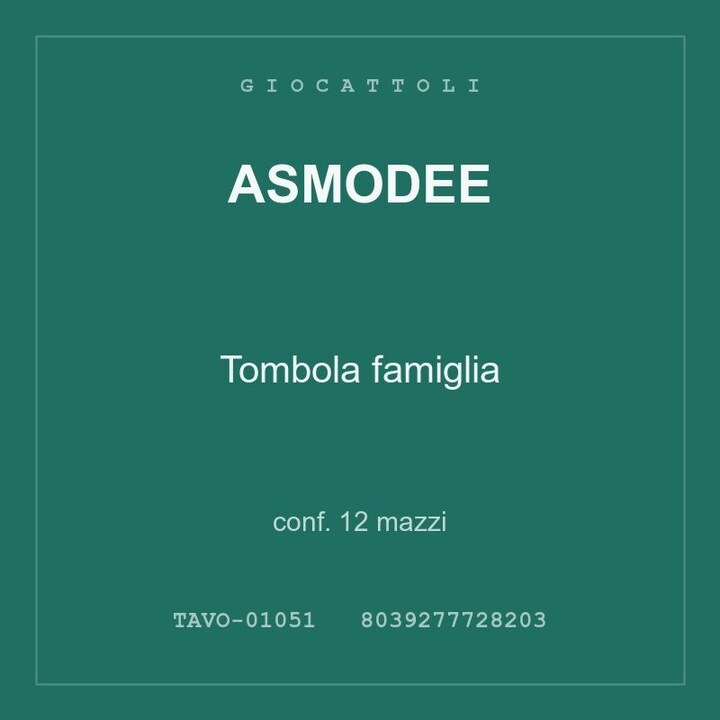 Asmodee Tombola famiglia — conf. 12 mazzi