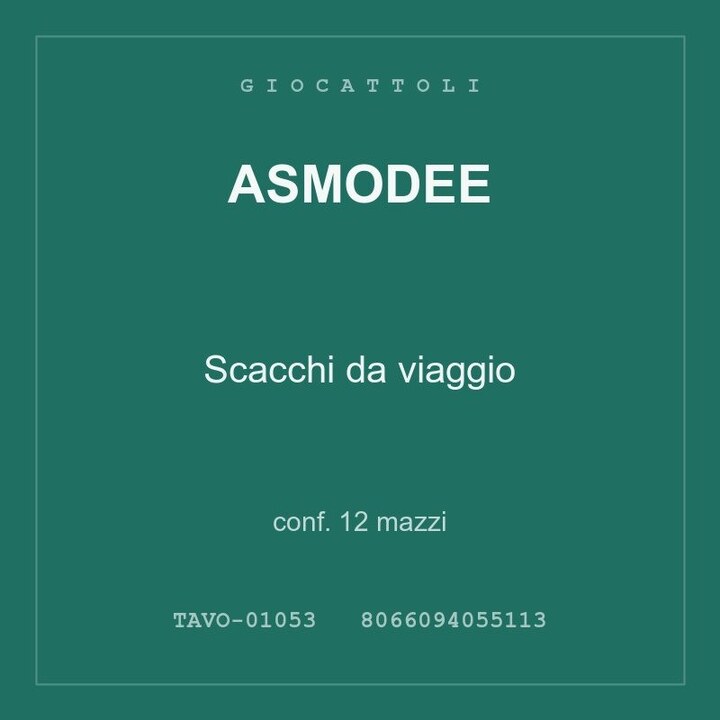 Asmodee Scacchi da viaggio — conf. 25 mazzi