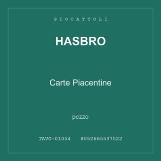Hasbro Carte Piacentine — pezzo