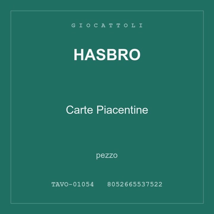 Hasbro Carte Piacentine — pezzo