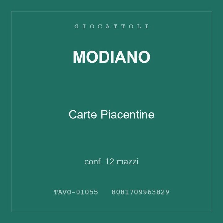 Modiano Carte Piacentine — conf. 6 mazzi