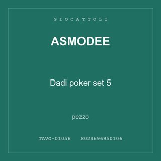 Asmodee Dadi poker set 5 — conf. 2 pz