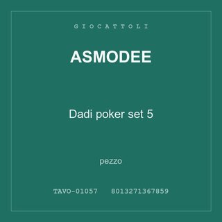 Asmodee Dadi poker set 5 — conf. 3 pz