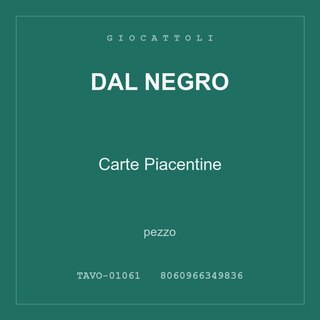 Dal Negro Carte Piacentine — pezzo