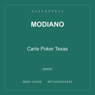 Modiano Carte Poker Texas — pezzo