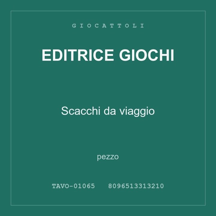 Editrice Giochi Scacchi da viaggio — pezzo