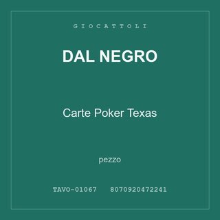 Dal Negro Carte Poker Texas — conf. 2 pz