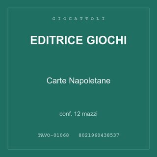 Editrice Giochi Carte Napoletane — conf. 12 mazzi