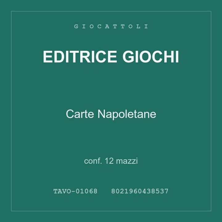 Editrice Giochi Carte Napoletane — conf. 12 mazzi