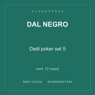 Dal Negro Dadi poker set 5 — conf. 6 mazzi