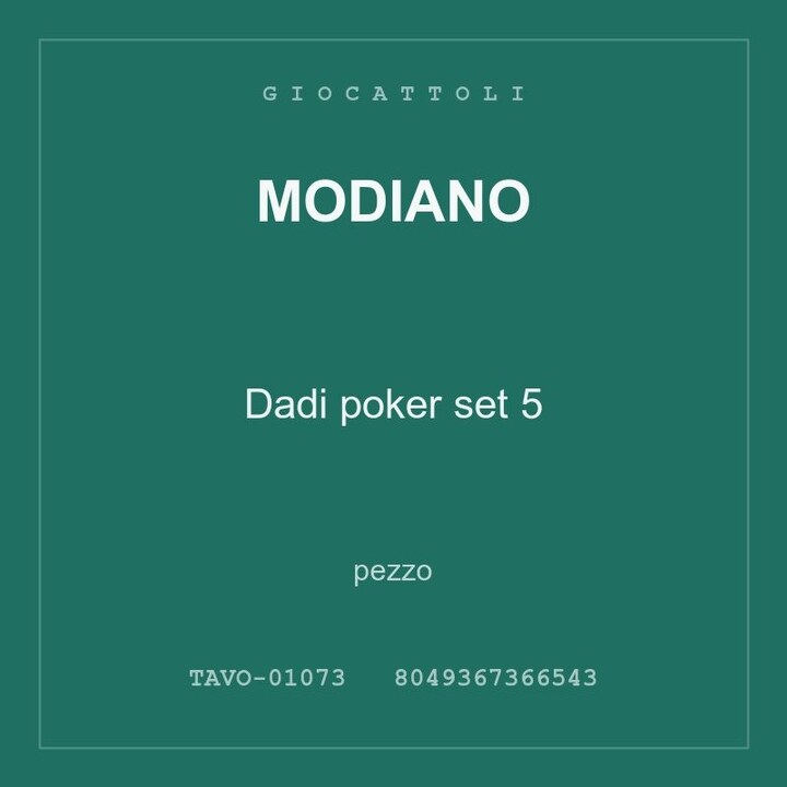 Modiano Dadi poker set 5 — conf. 2 pz