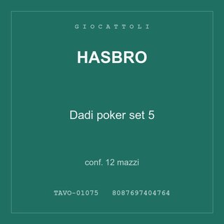 Hasbro Dadi poker set 5 — conf. 12 mazzi