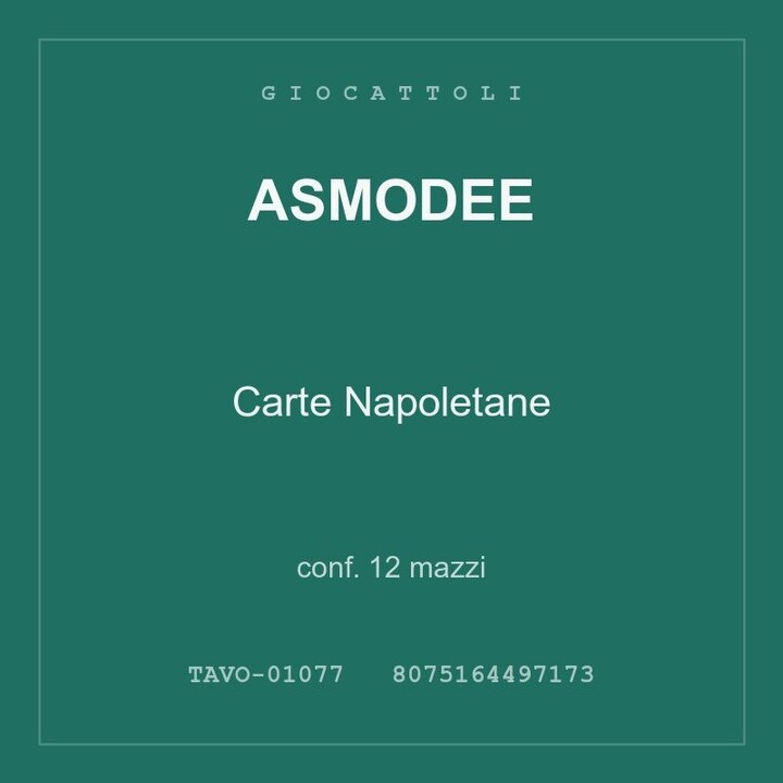 Asmodee Carte Napoletane — conf. 12 mazzi