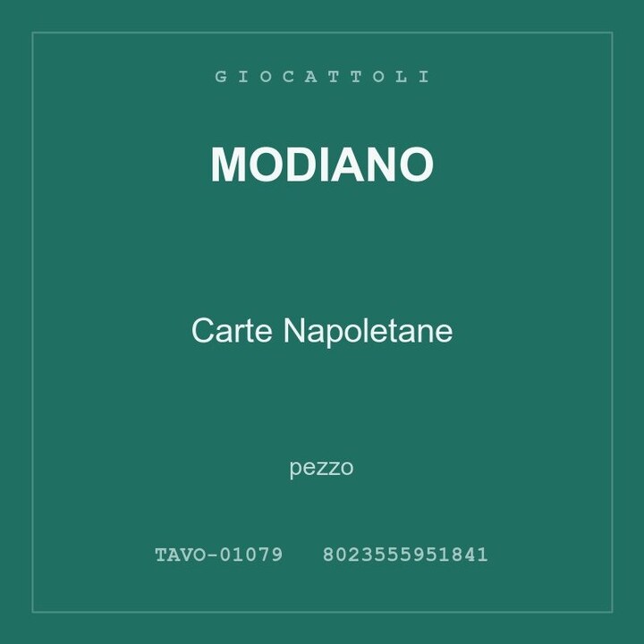 Modiano Carte Napoletane — pezzo
