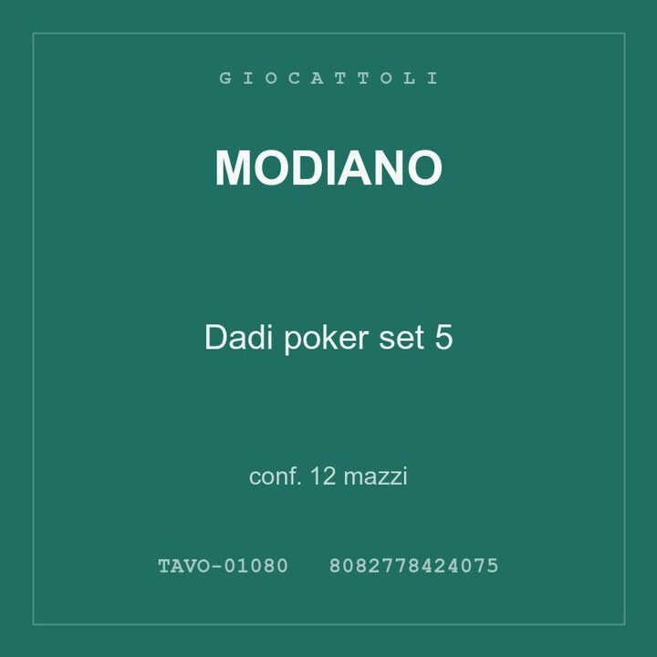 Modiano Dadi poker set 5 — conf. 25 mazzi