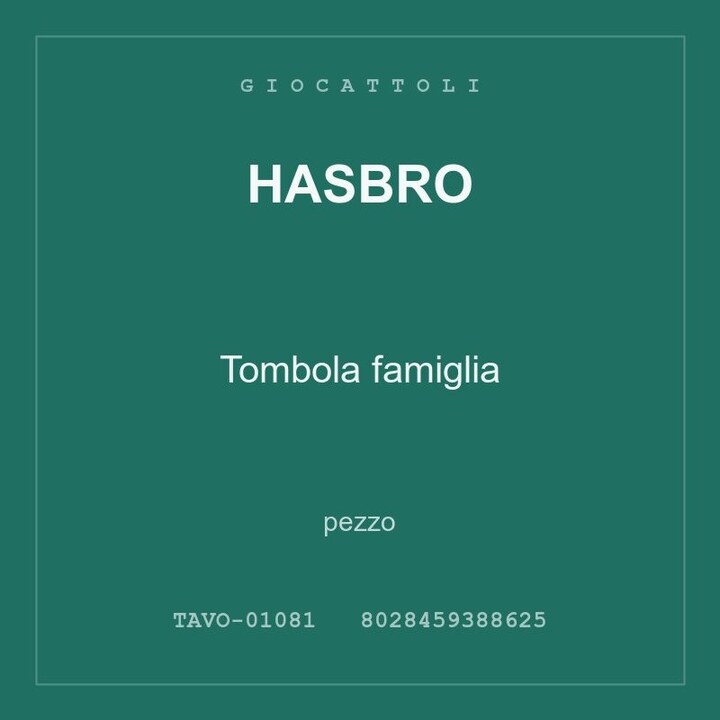 Hasbro Tombola famiglia — conf. 3 pz