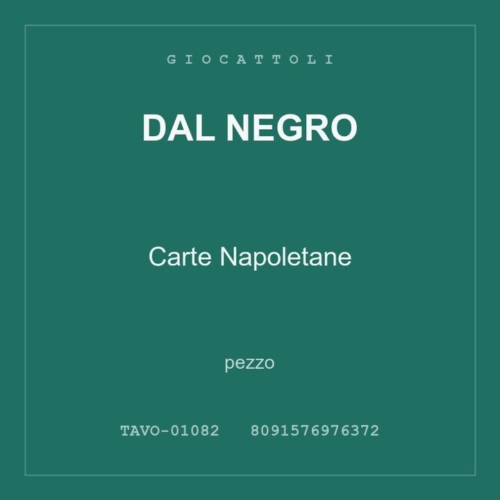 Dal Negro Carte Napoletane — conf. 2 pz