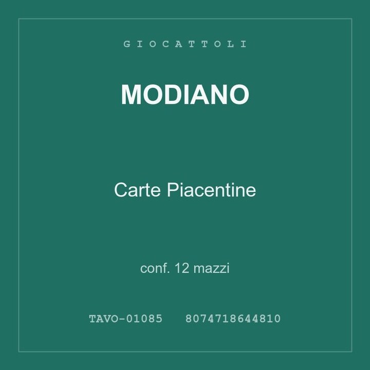 Modiano Carte Piacentine — conf. 25 mazzi