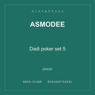 Asmodee Dadi poker set 5 — conf. 4 pz