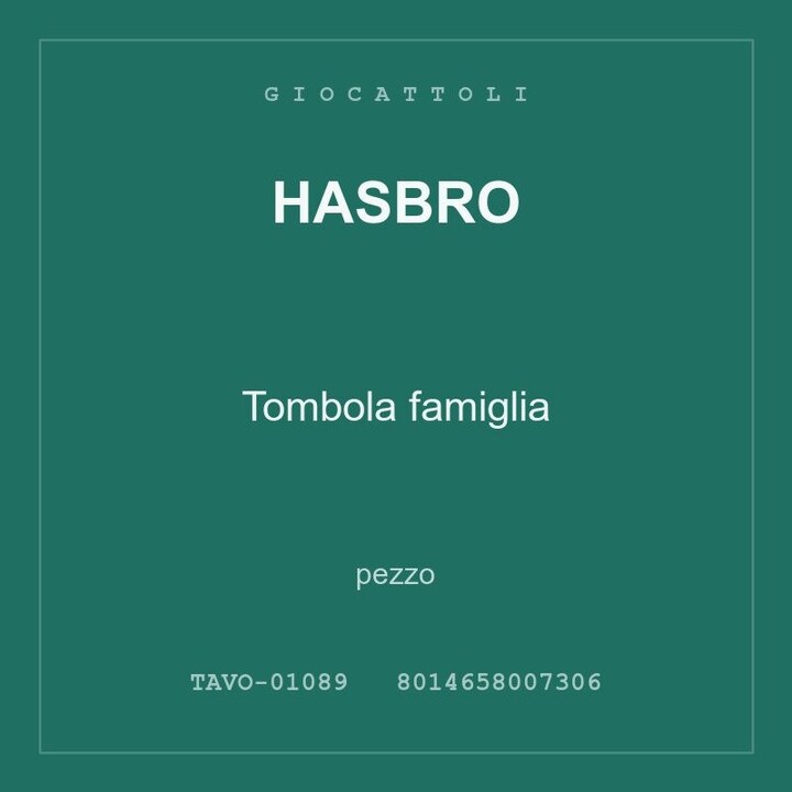 Hasbro Tombola famiglia — conf. 4 pz