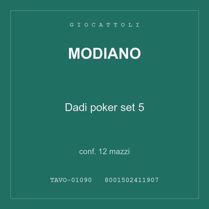 Modiano Dadi poker set 5 — conf. 35 mazzi