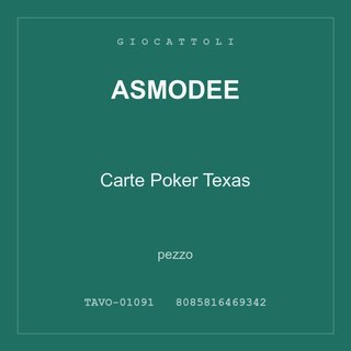 Asmodee Carte Poker Texas — conf. 3 pz
