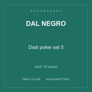 Dal Negro Dadi poker set 5 — conf. 25 mazzi
