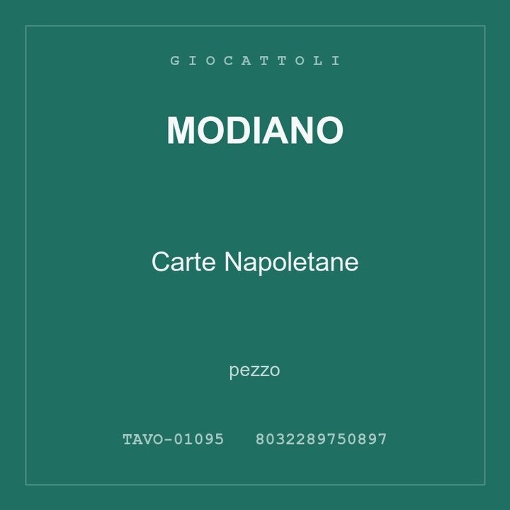 Modiano Carte Napoletane — conf. 2 pz