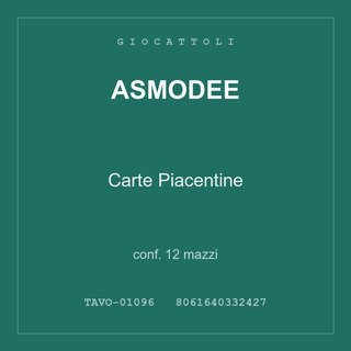 Asmodee Carte Piacentine — conf. 12 mazzi
