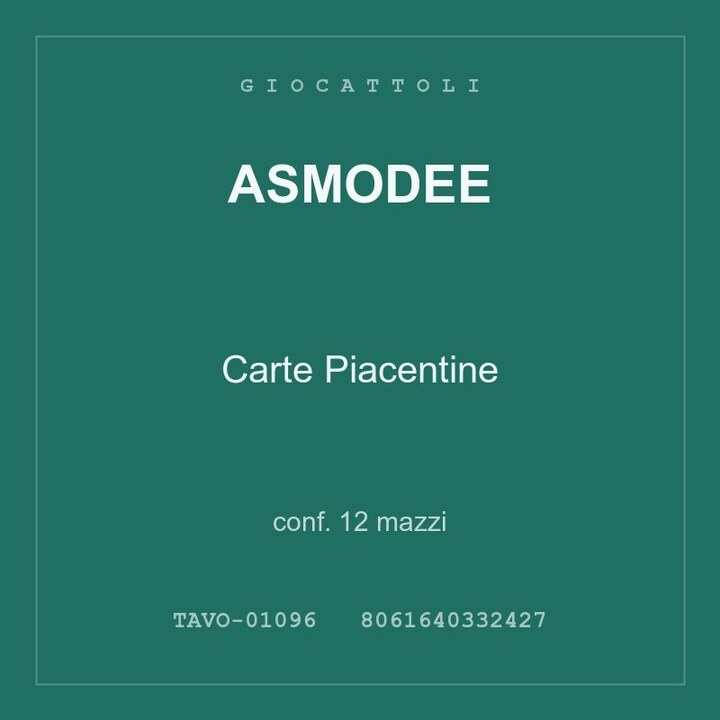 Asmodee Carte Piacentine — conf. 12 mazzi