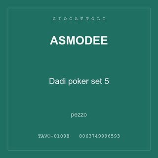 Asmodee Dadi poker set 5 — conf. 6 pz