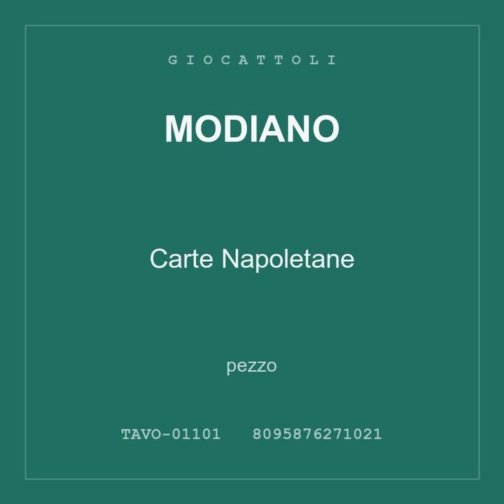 Modiano Carte Napoletane — conf. 3 pz