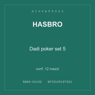 Hasbro Dadi poker set 5 — conf. 6 mazzi