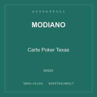 Modiano Carte Poker Texas — conf. 3 pz