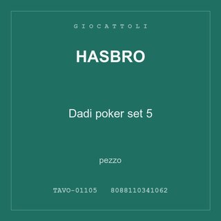 Hasbro Dadi poker set 5 — conf. 3 pz