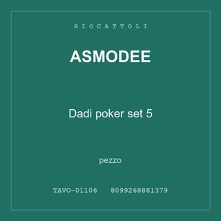 Asmodee Dadi poker set 5 — conf. 8 pz
