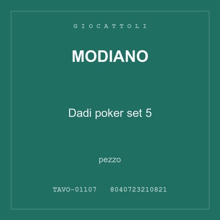 Modiano Dadi poker set 5 — conf. 3 pz